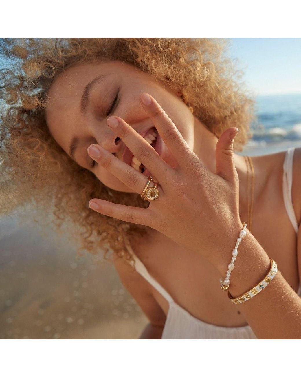 With Love Darling Metallic Circle Of Life Signet Ring