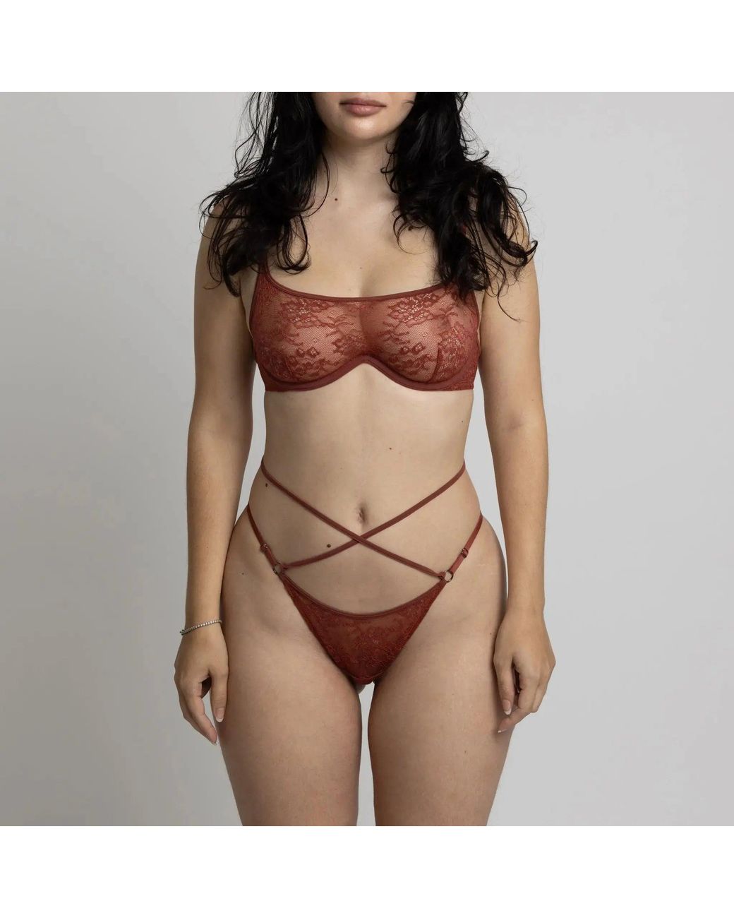 MONIQUE MORIN LINGERIE Pink Rush Bikini Ouvert Sugar