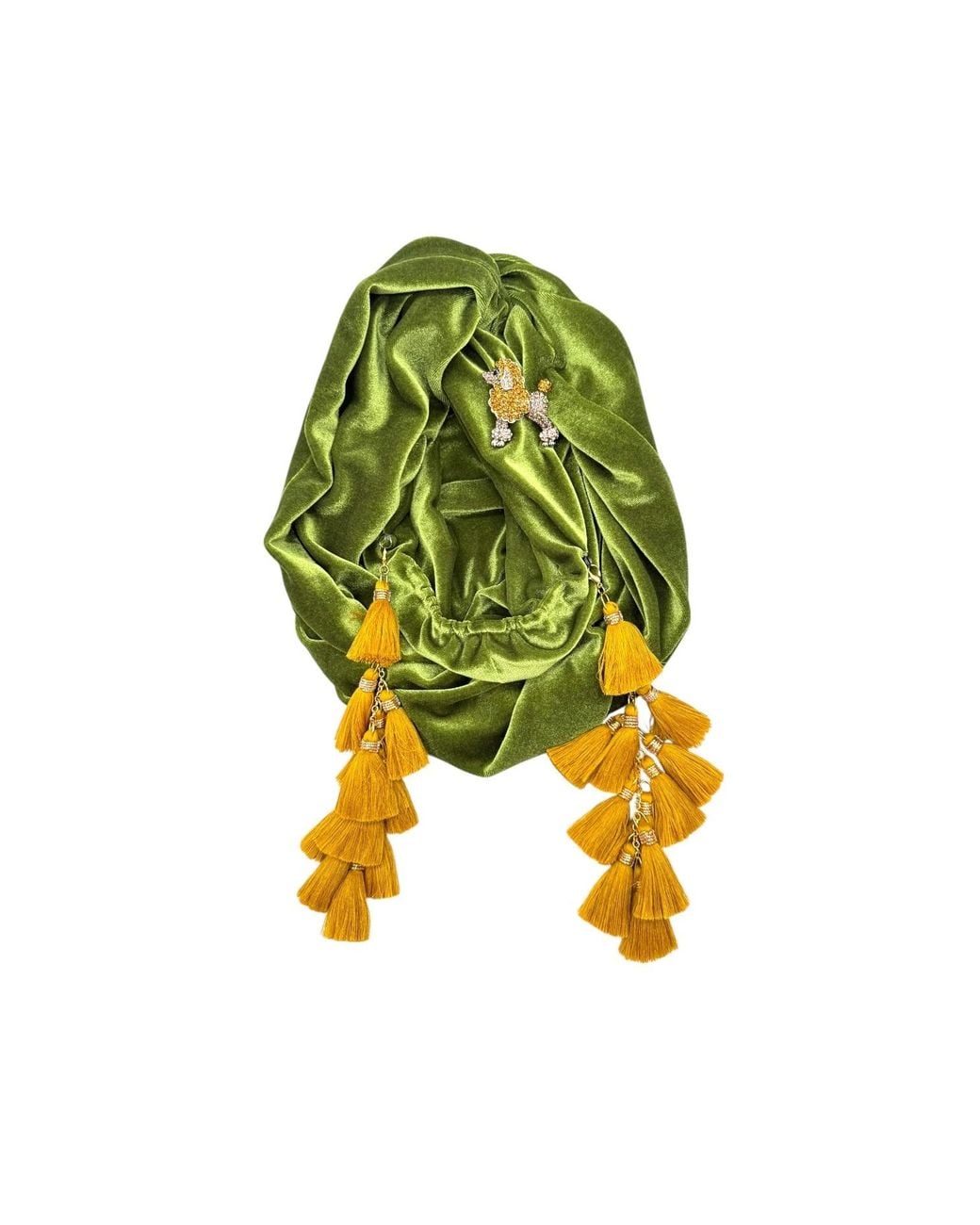 Julia Clancey Yellow Poodle Chacha Turban
