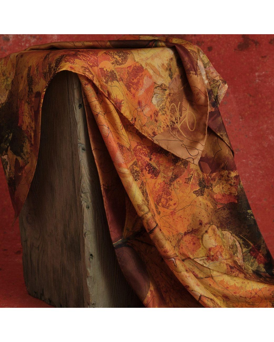 Richard Stone Studio Orange Vesper Silk Scarf