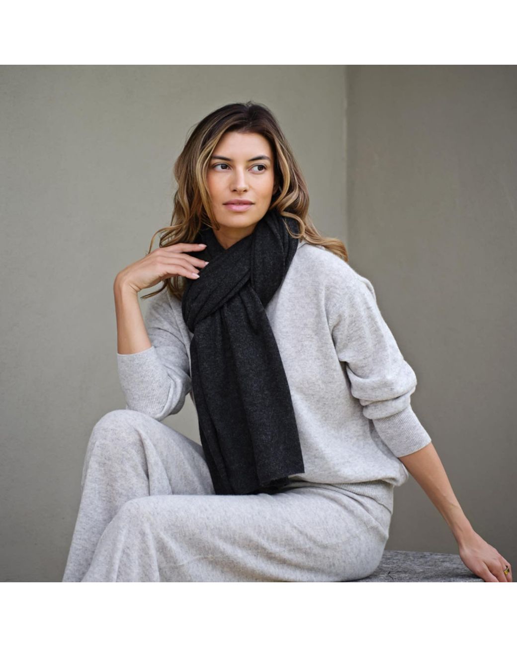 Cove Gray Cashmere Hoodie