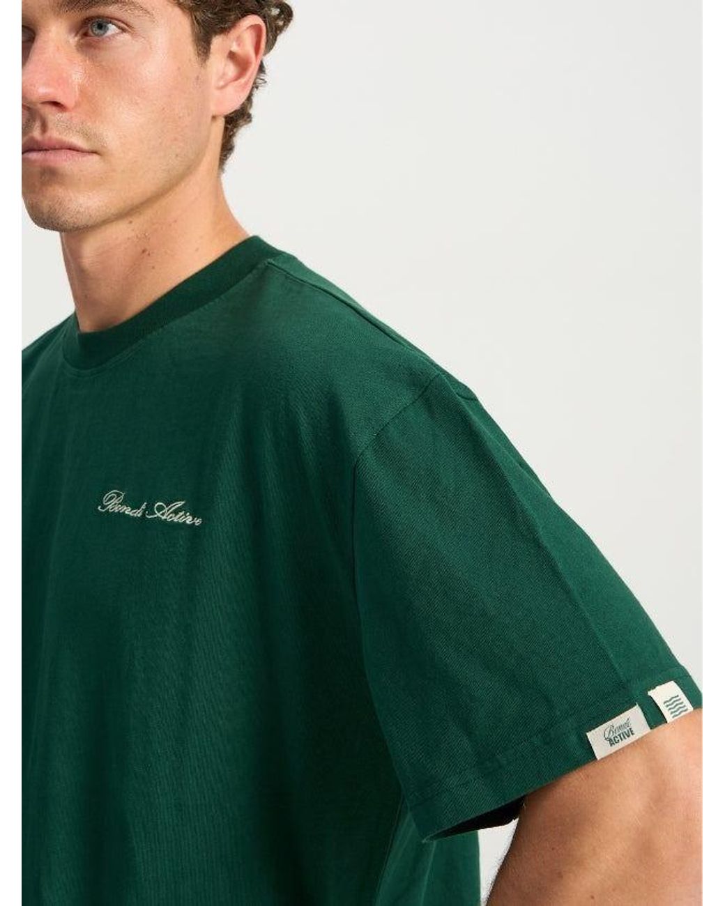 Bondi Active Green Cursive Tee for men