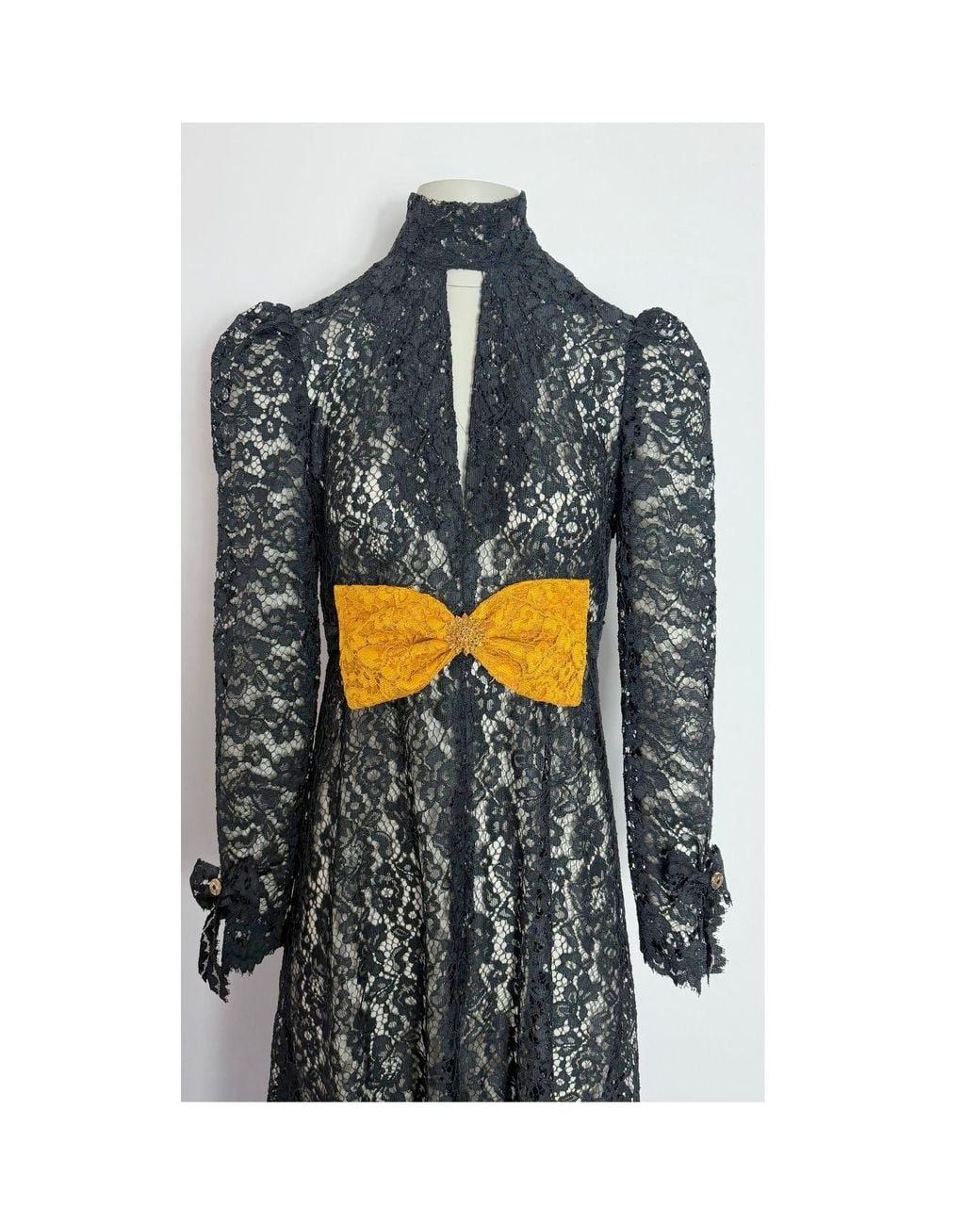 Couture to Your Door Black Gothic Lace Maxi Dress
