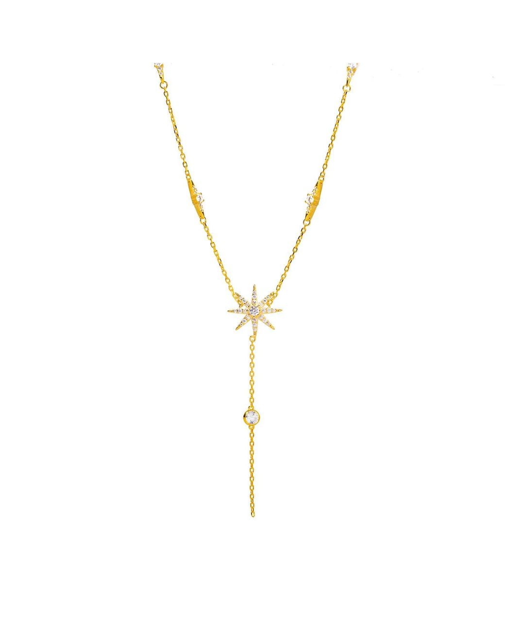 Ebru Jewelry Metallic Stellar Radiance & Diamond Necklace
