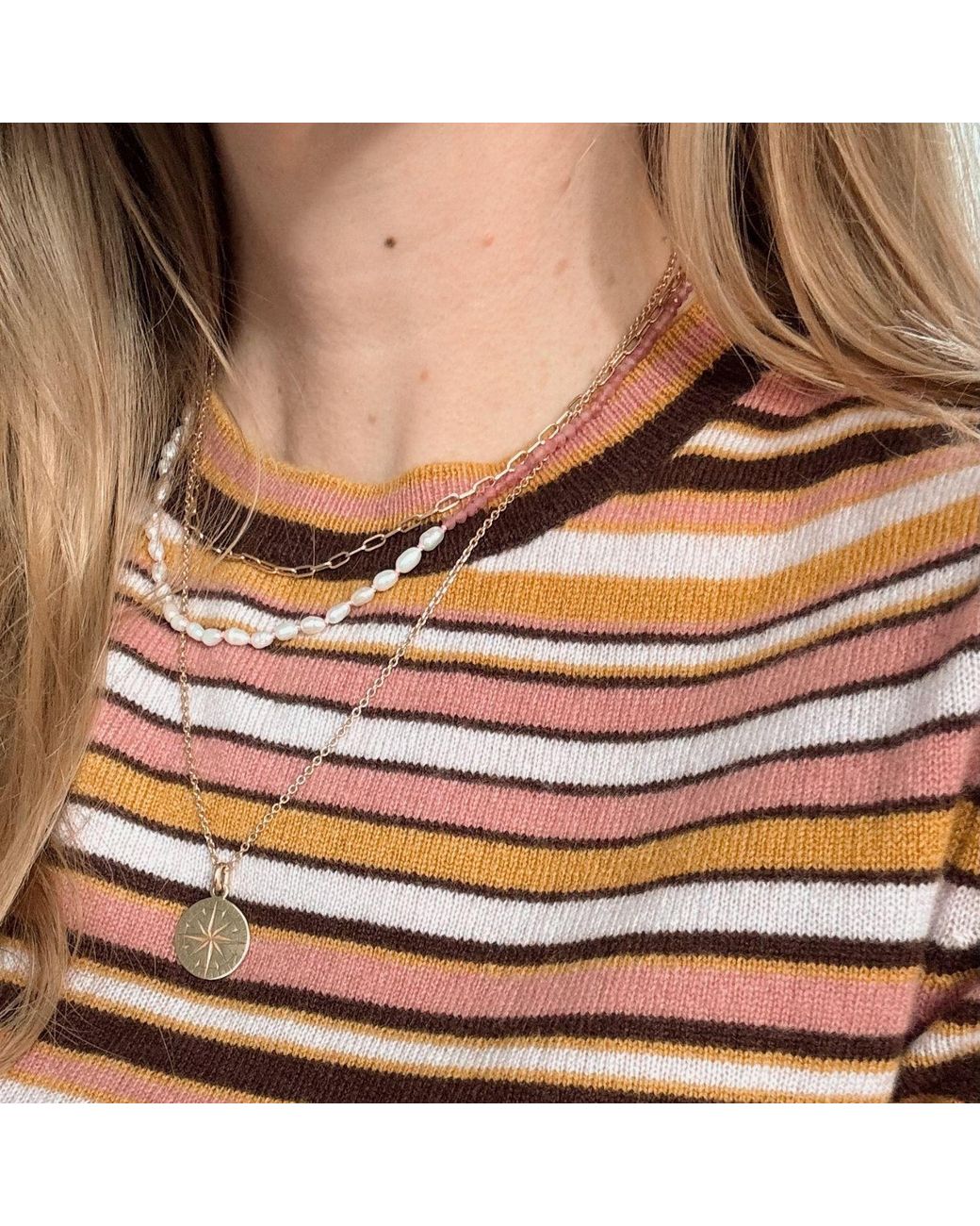 Herself Collections Metallic Tourmaline Pearl Necklace