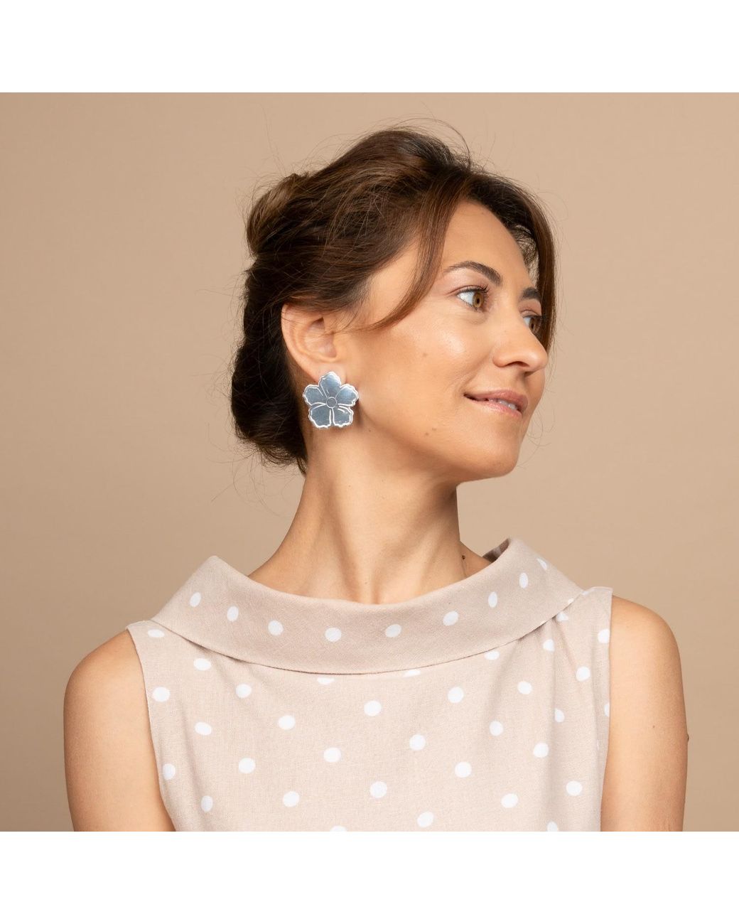 Silver Moon White Sterling Earrings – Petals
