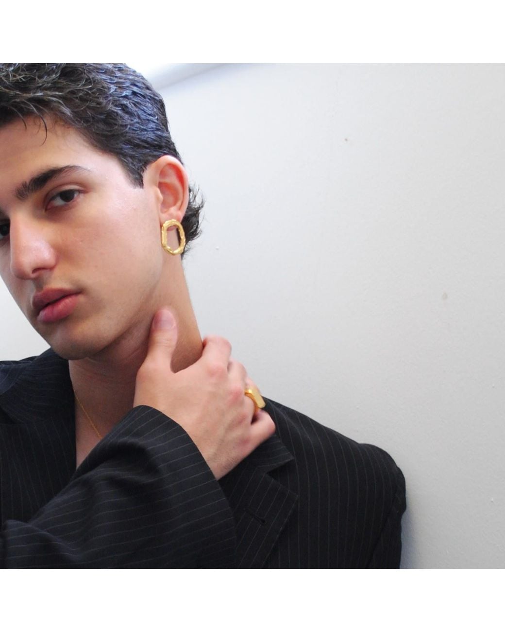 De Roms Metallic The Dusk Molten Stud Earrings