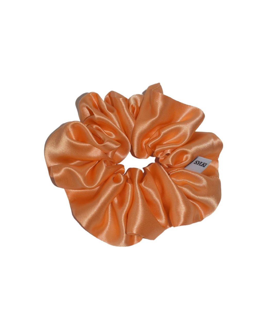 Sylk Brown Silk Scrunchie