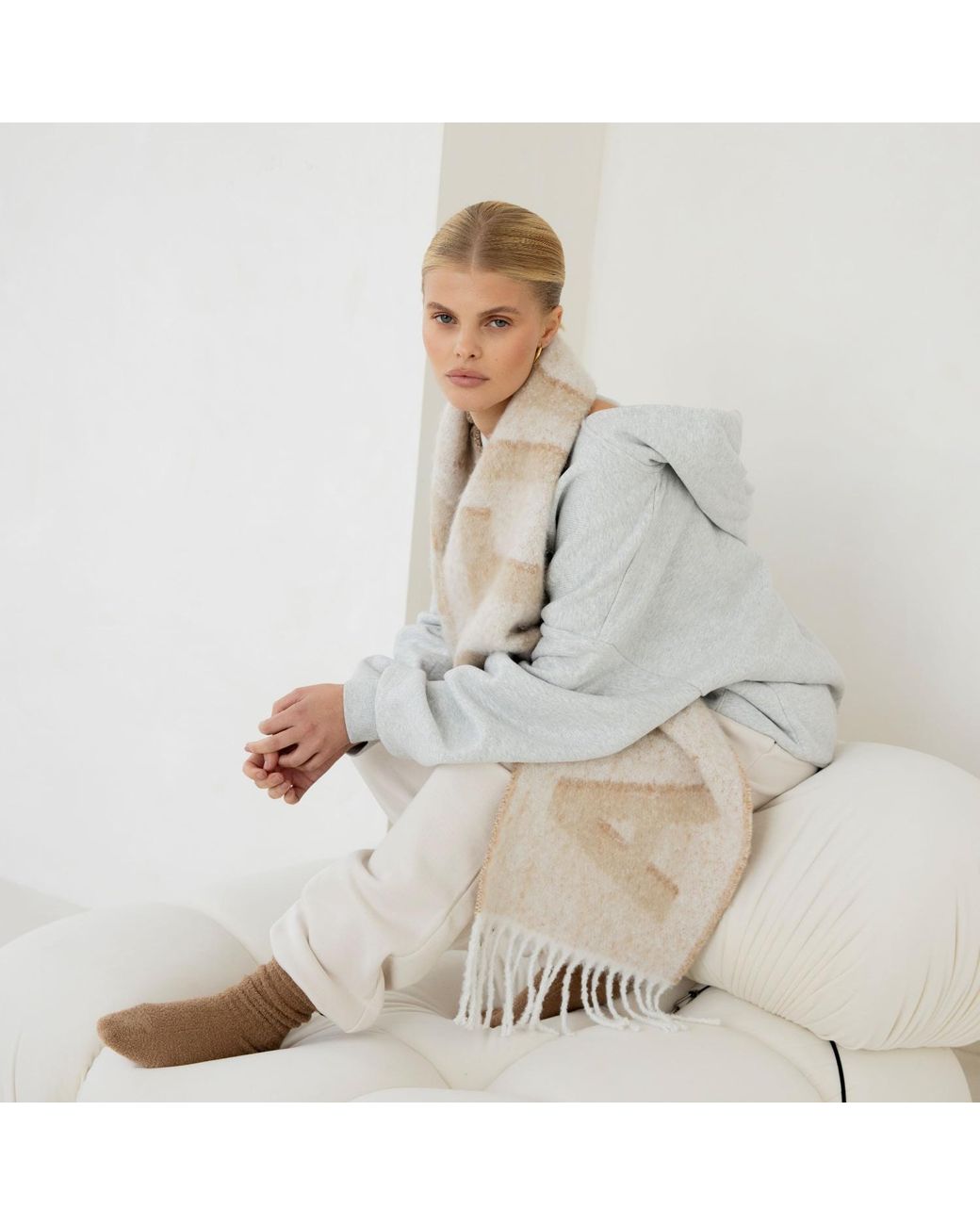 Arctic Fox & Co. Natural Neutrals The Logo Scarf