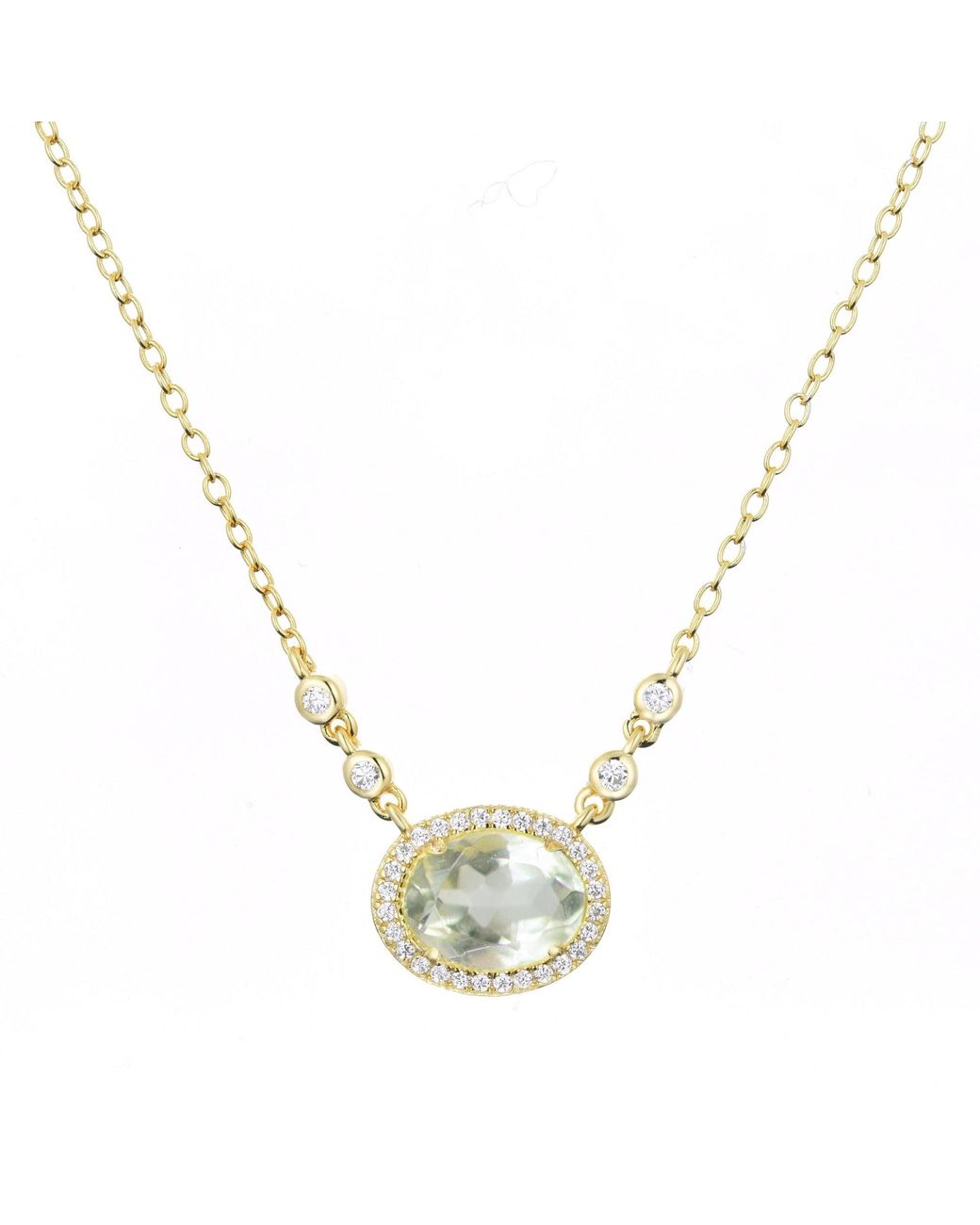 KAMARIA Metallic Aura Amethyst Gemstone Necklace