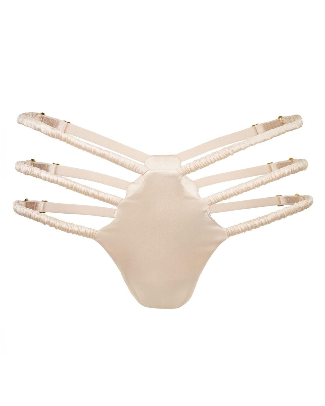 Black Heart Lingerie Natural Strappy Silk Thong