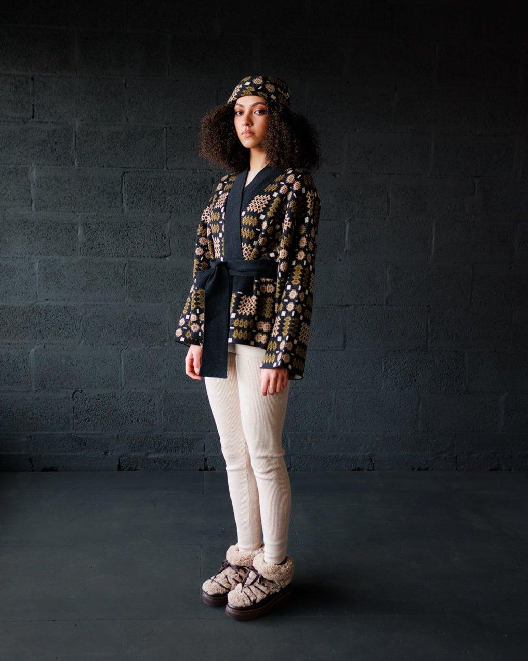 Mabli Blue Carthen Merino Wrap Cardigan