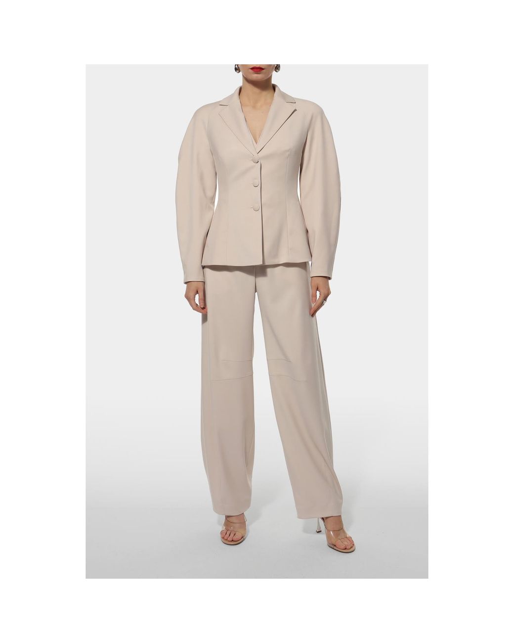 AGGI by HALEWSKI Natural Neutrals Rovena Sheer Dew Blazer