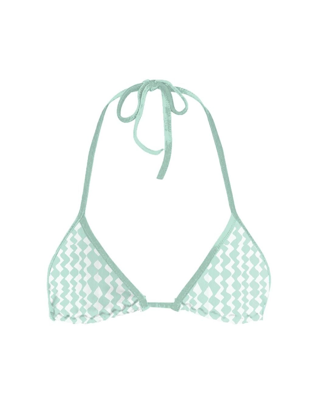 Blackbough Swim Green Nikki Triangle Top Peppermint Jacquard