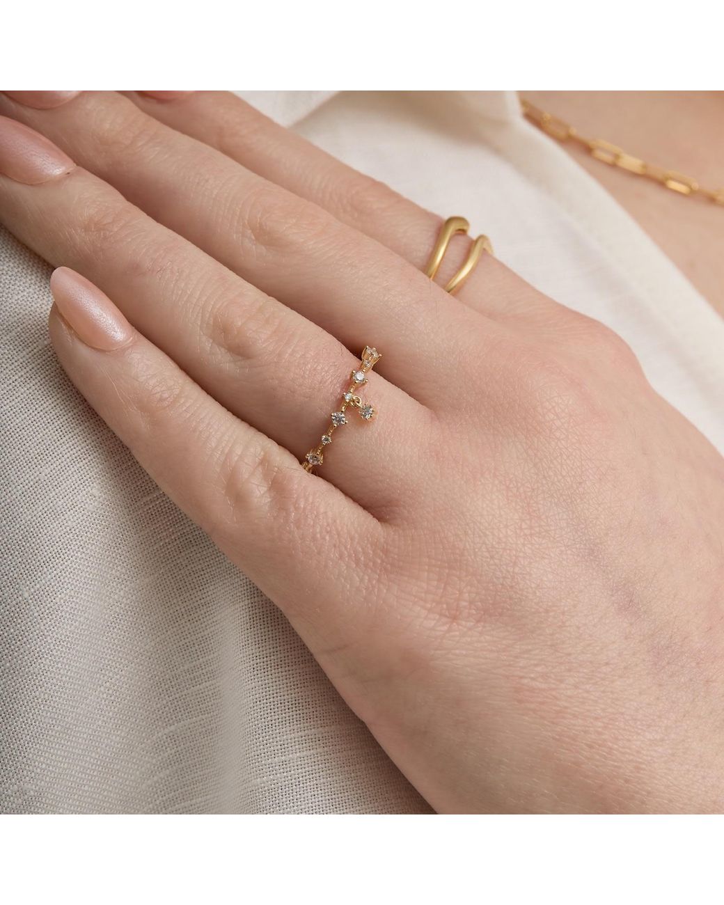 Esterah Metallic Charm Ring