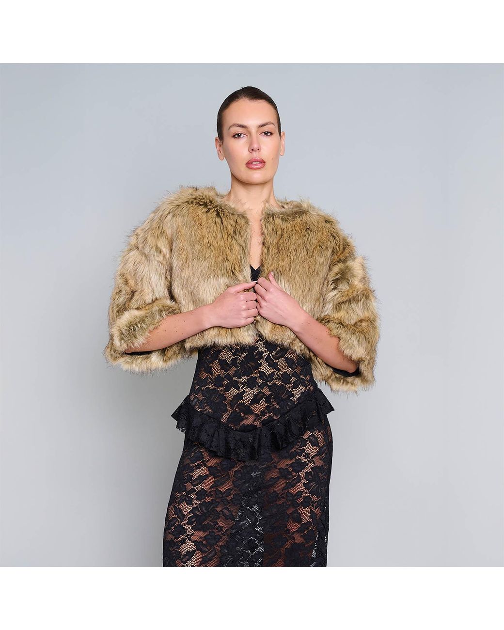 Love and Nostalgia Natural Little Fur Coat