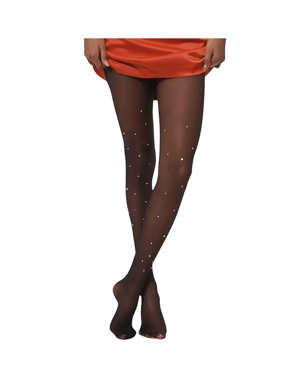 HIGH HEEL JUNGLE by KATHRYN EISMAN Brown Crystalize Sheer Tight