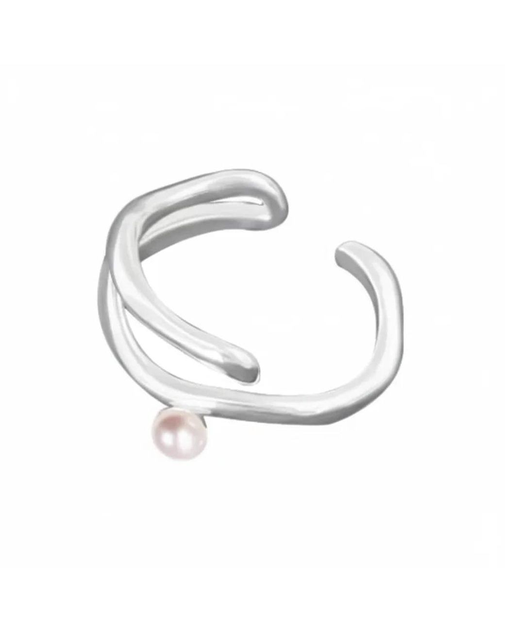 Angel Barocco White Natural Freshwater Pearl Ring Irregular Design