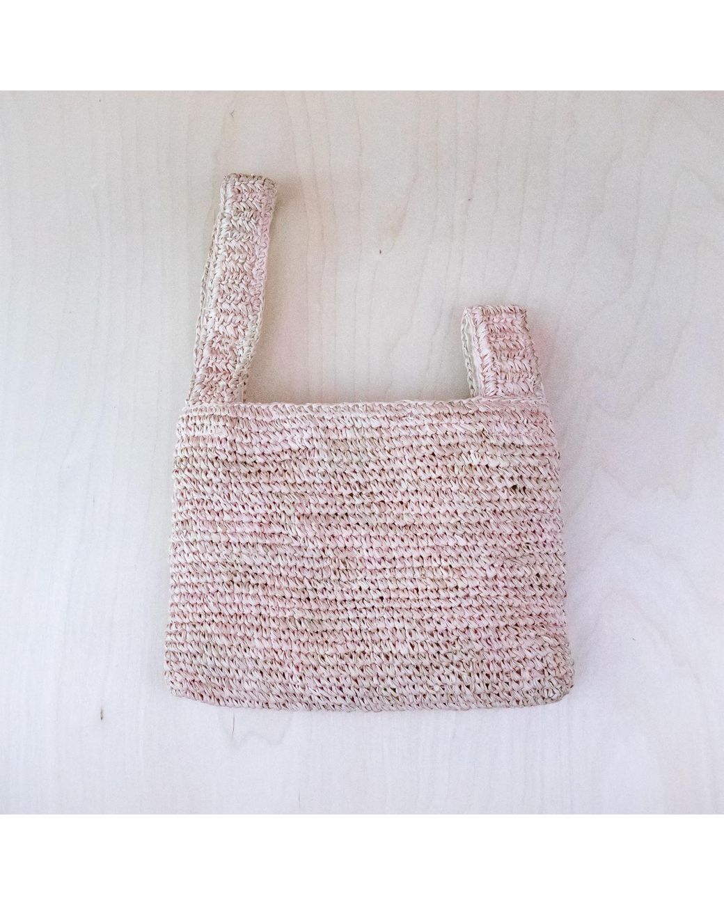 LIKHÂ Pink Neutrals Dusty Rose Crochet Knot Bag