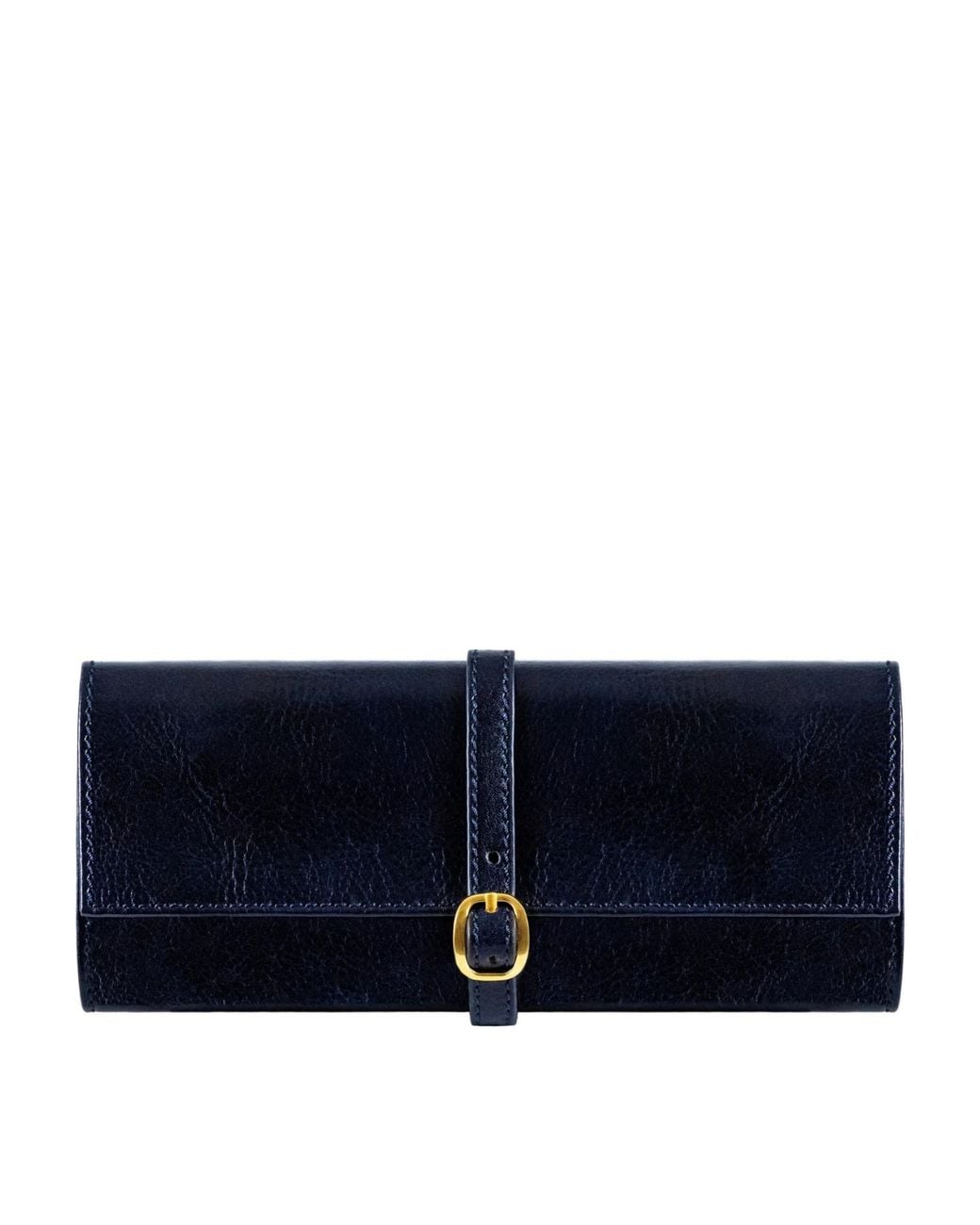 Time Resistance Blue Leather Jewelry Case