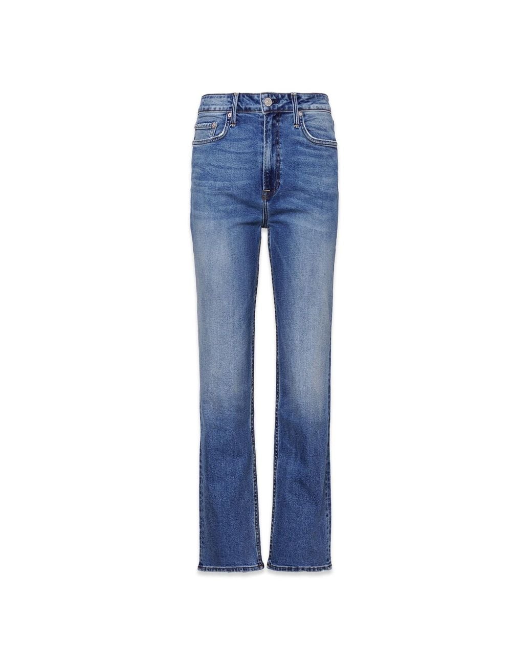 NOEND Blue Dru Mom Straight Jeans