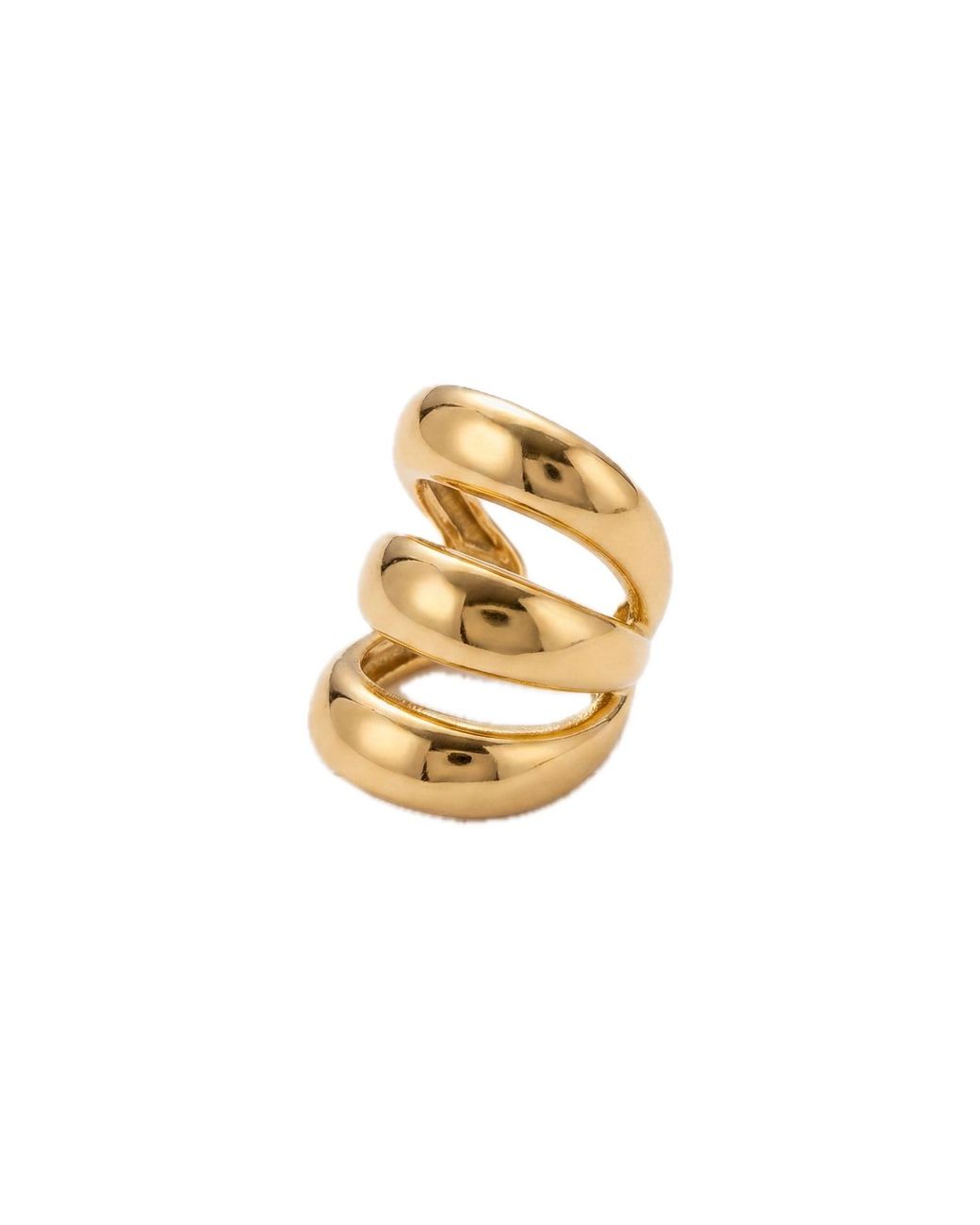 Elk & Bloom Metallic Triple Wrap 14K Huggie Hoop Ear Cuff