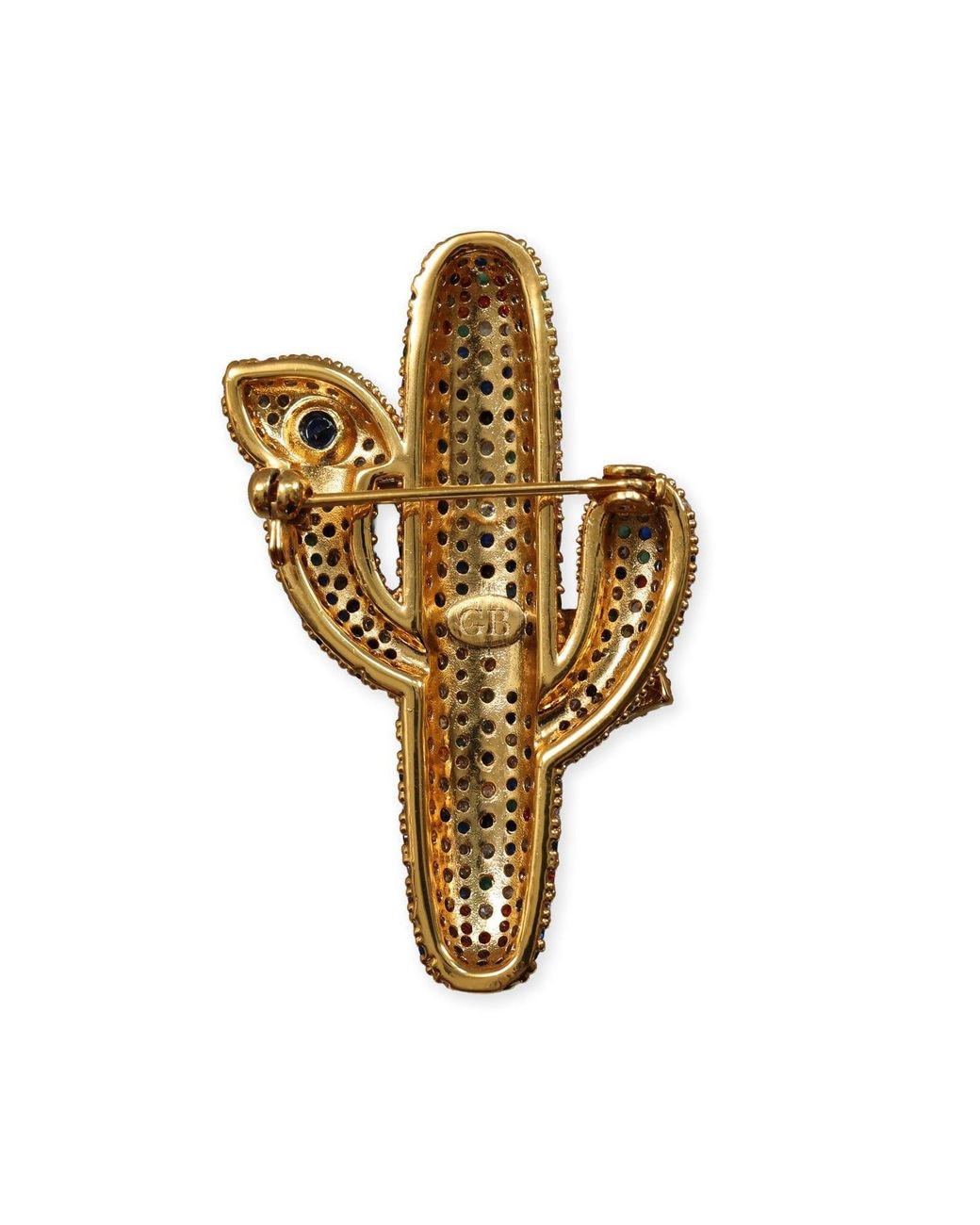 Gresham Blake Metallic Cactus Brooch