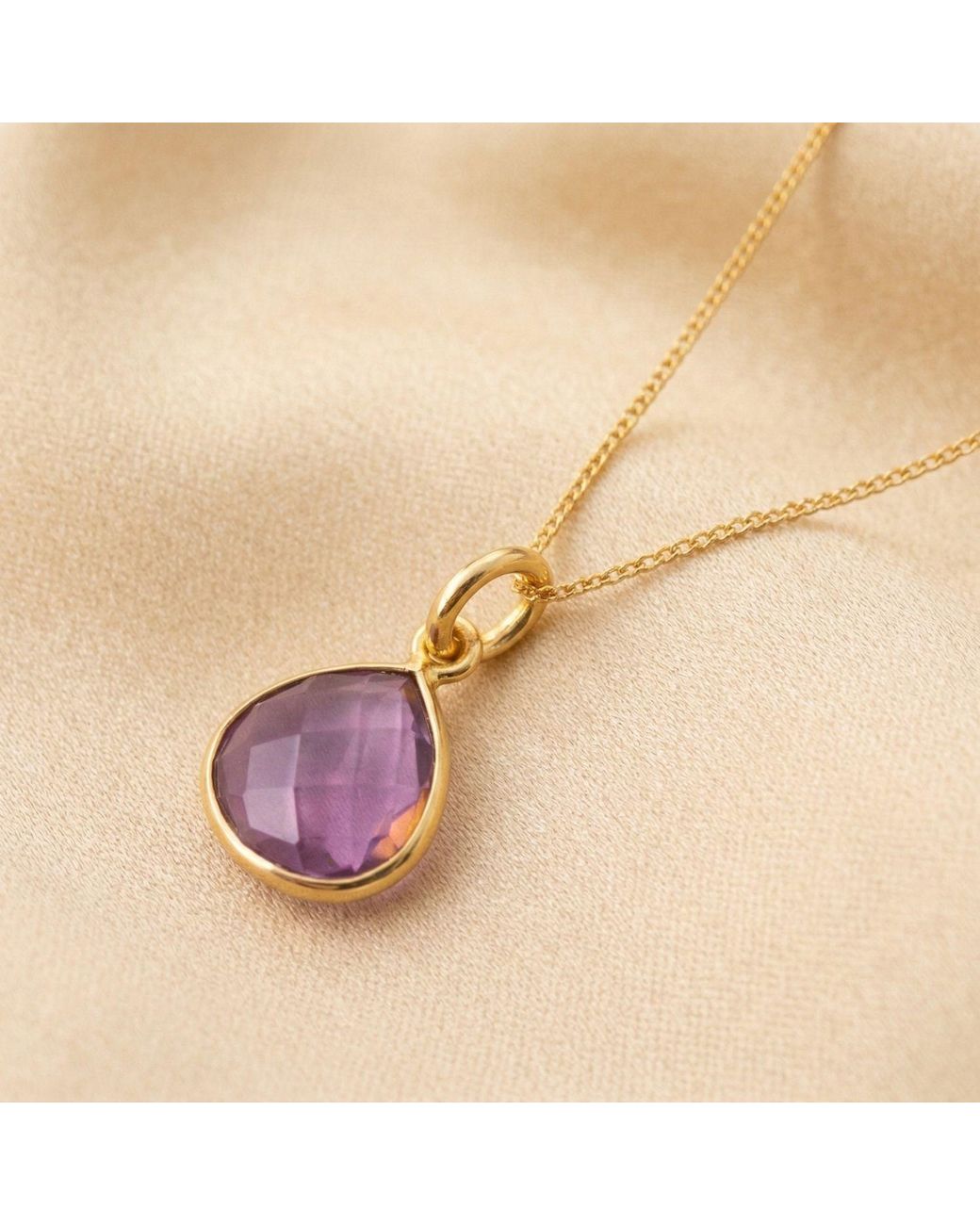 Sophelia Purple Vermeil Alexandrite Colour Changing June Birthstone Necklace