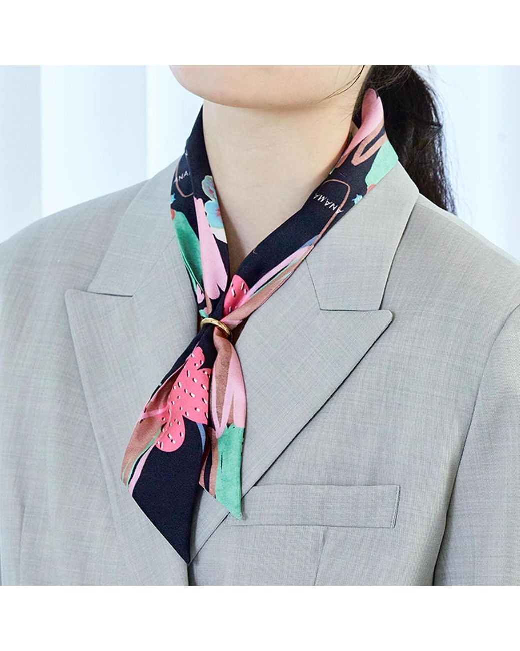 Ana Maison Blue Neo Luxury Look Twilly Scarf