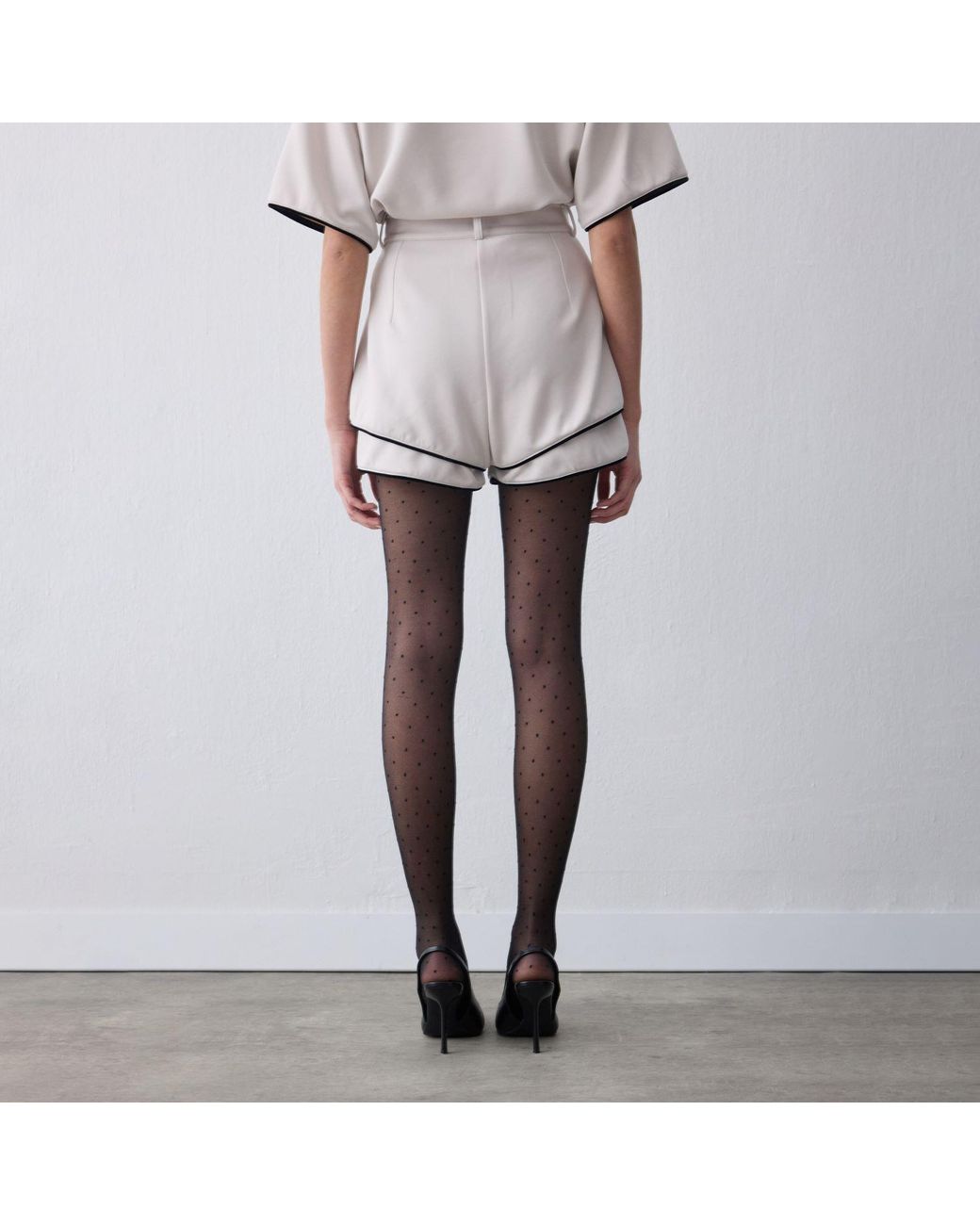 Thisisu Collection Gray Mira Layered High-Waisted Shorts