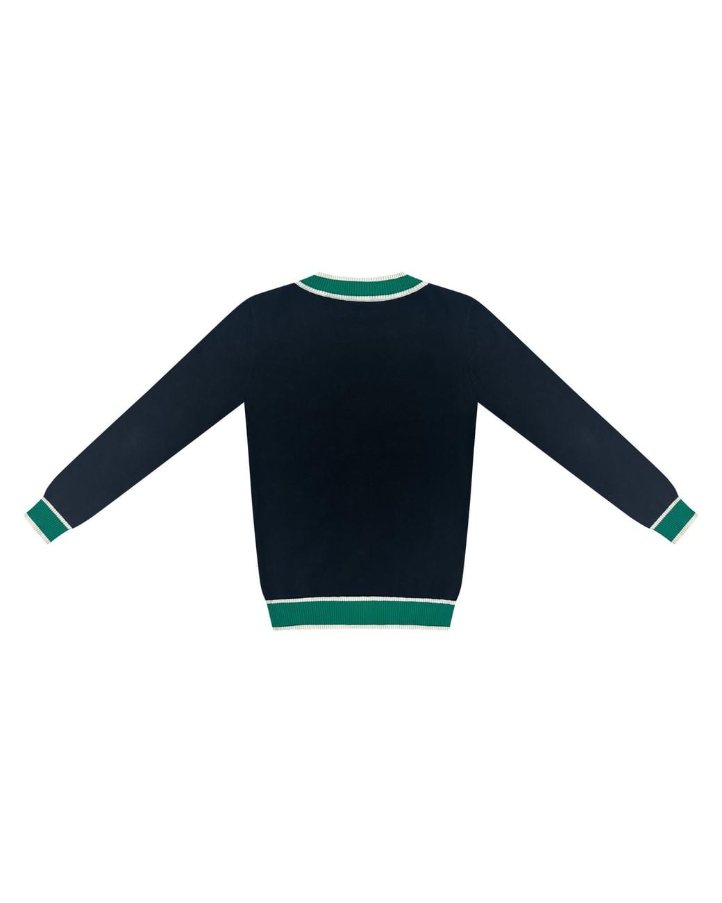 Roch Perel Blue Trimmed V Neck Cardigan