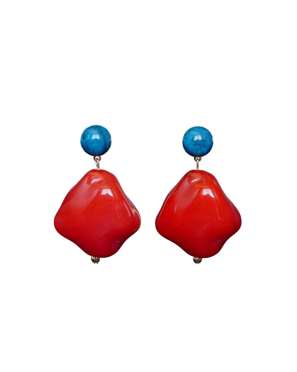 Malolo Jewelry Red Hibana Earrings