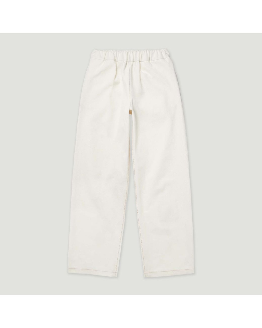 Heidi Stutt White Straight-Leg Cotton-Canvas Trousers