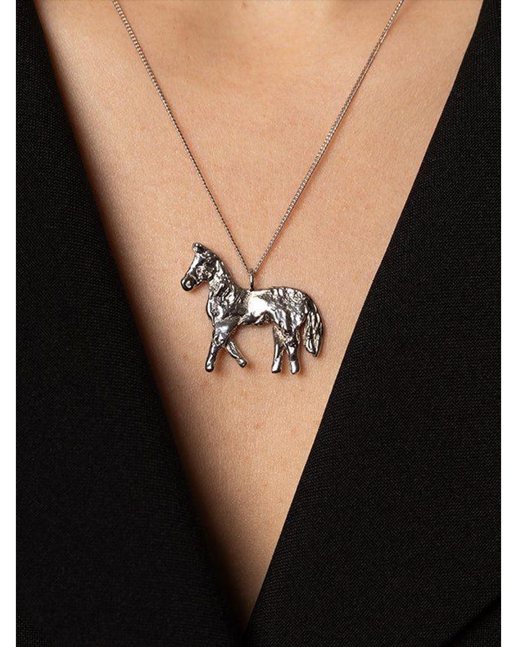 EVA REMENYI White Horse Necklace