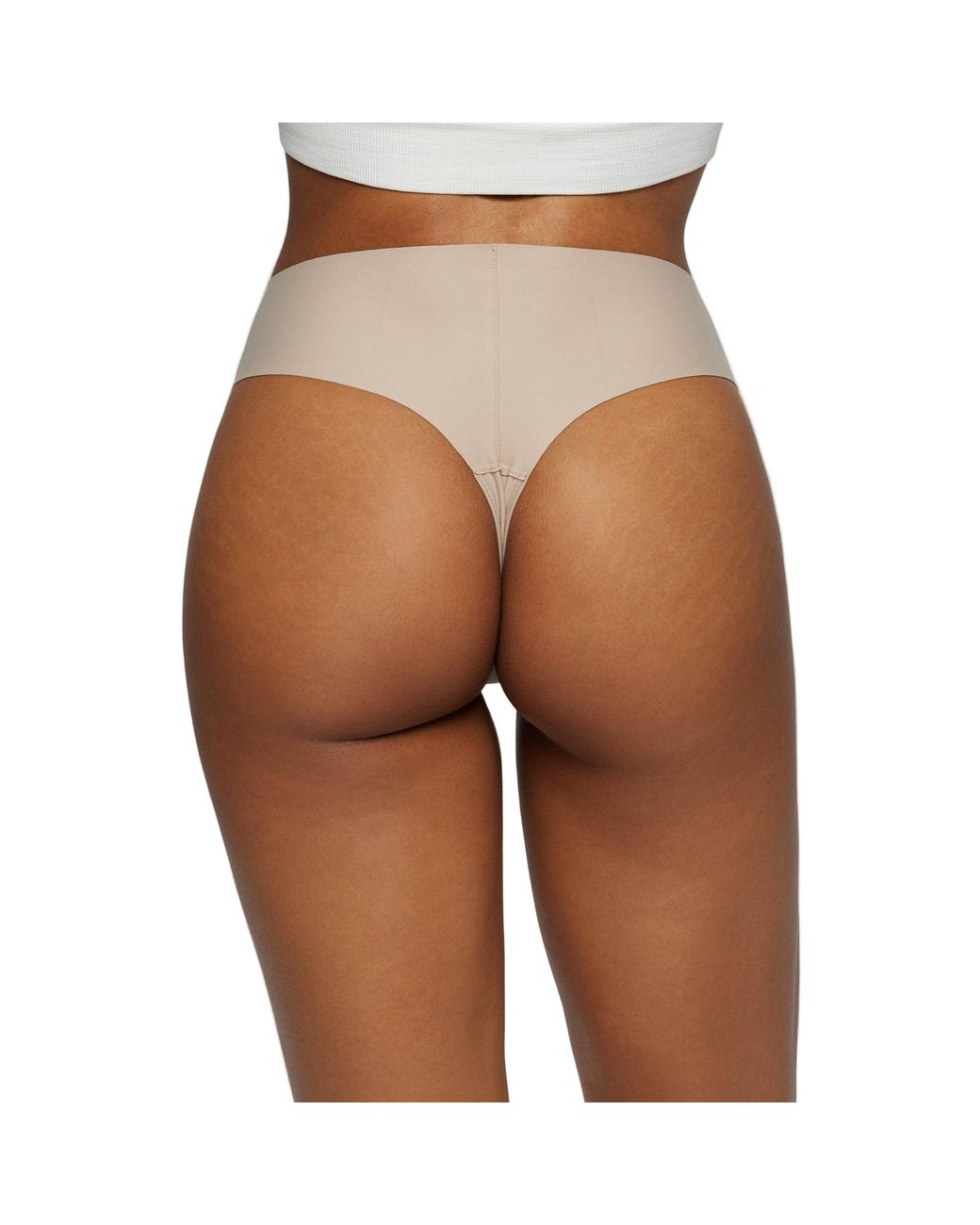 JIV ATHLETICS Natural Neutrals High Rise Thong