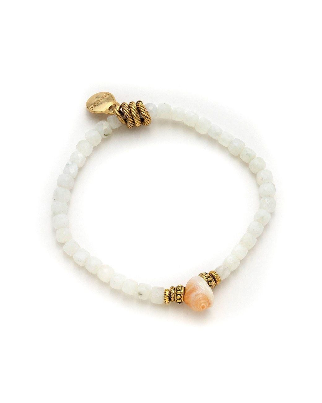 Adriana Pappas Designs Metallic Mini Shell Stretch Bracelet
