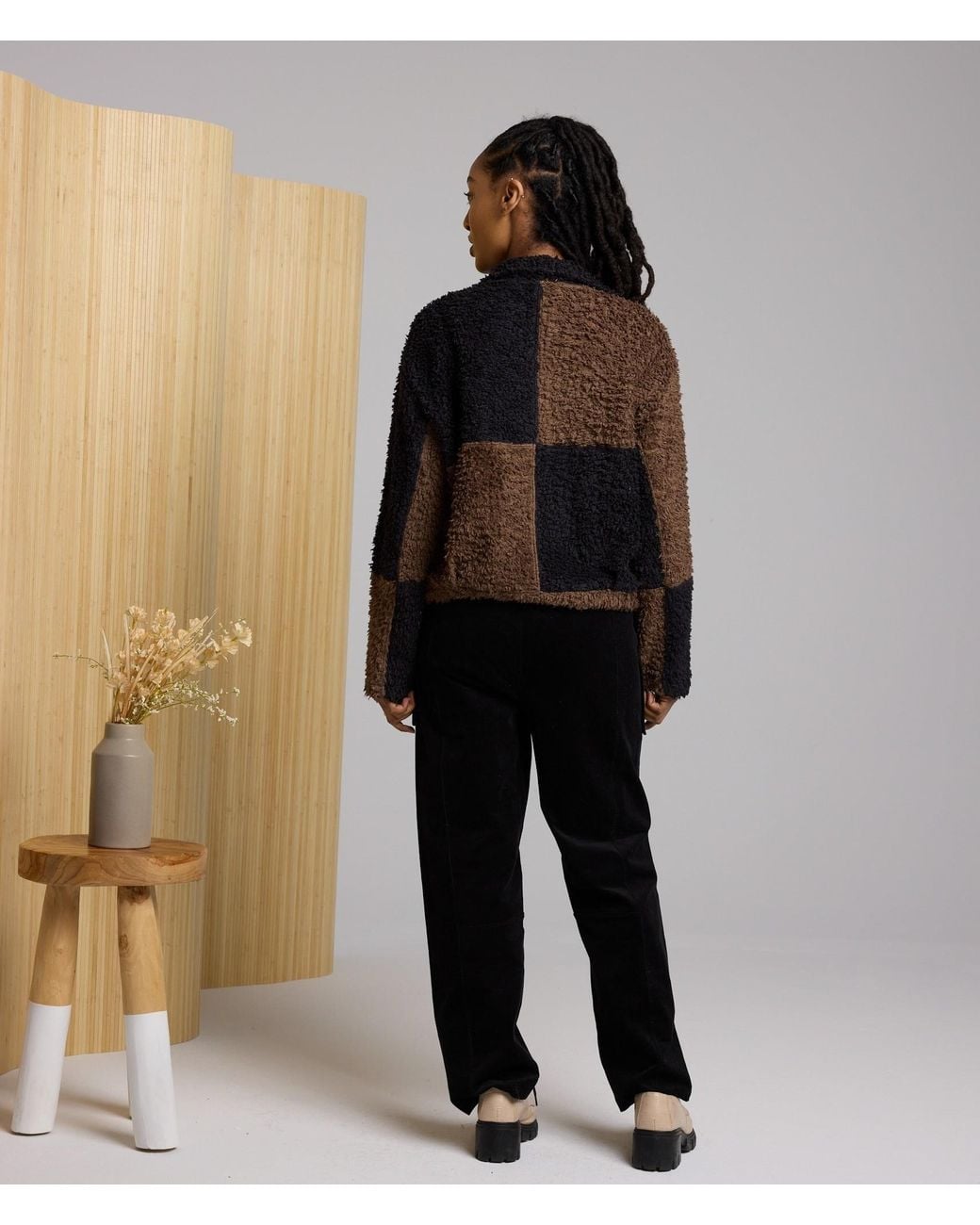 Known Supply Black Colorblock Sherpa Jacket