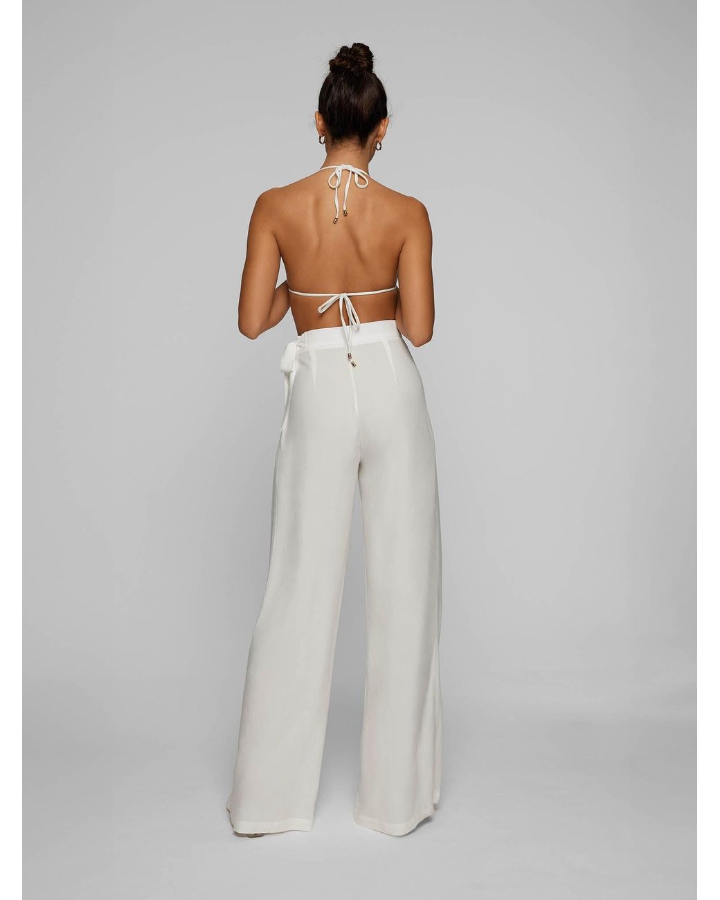 Baíah White Santai Relaxed Trouser