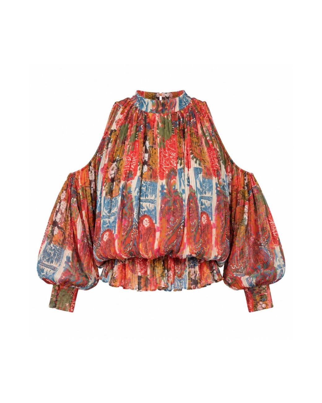 Mohala Grey Red Nalu Blouse