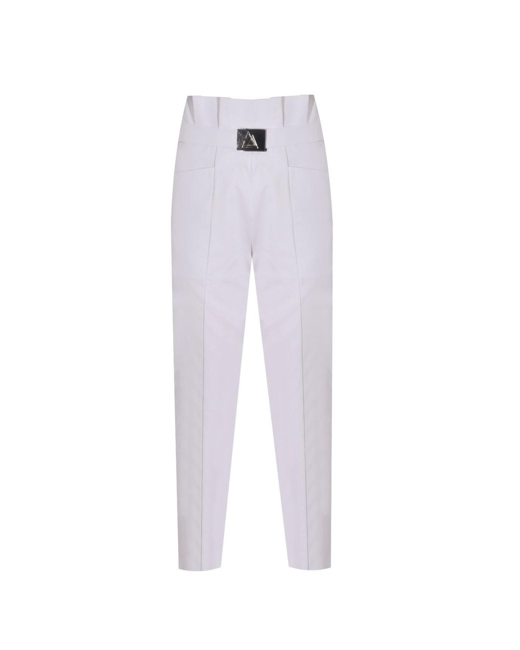Mirimalist White Denim Carrot Pants