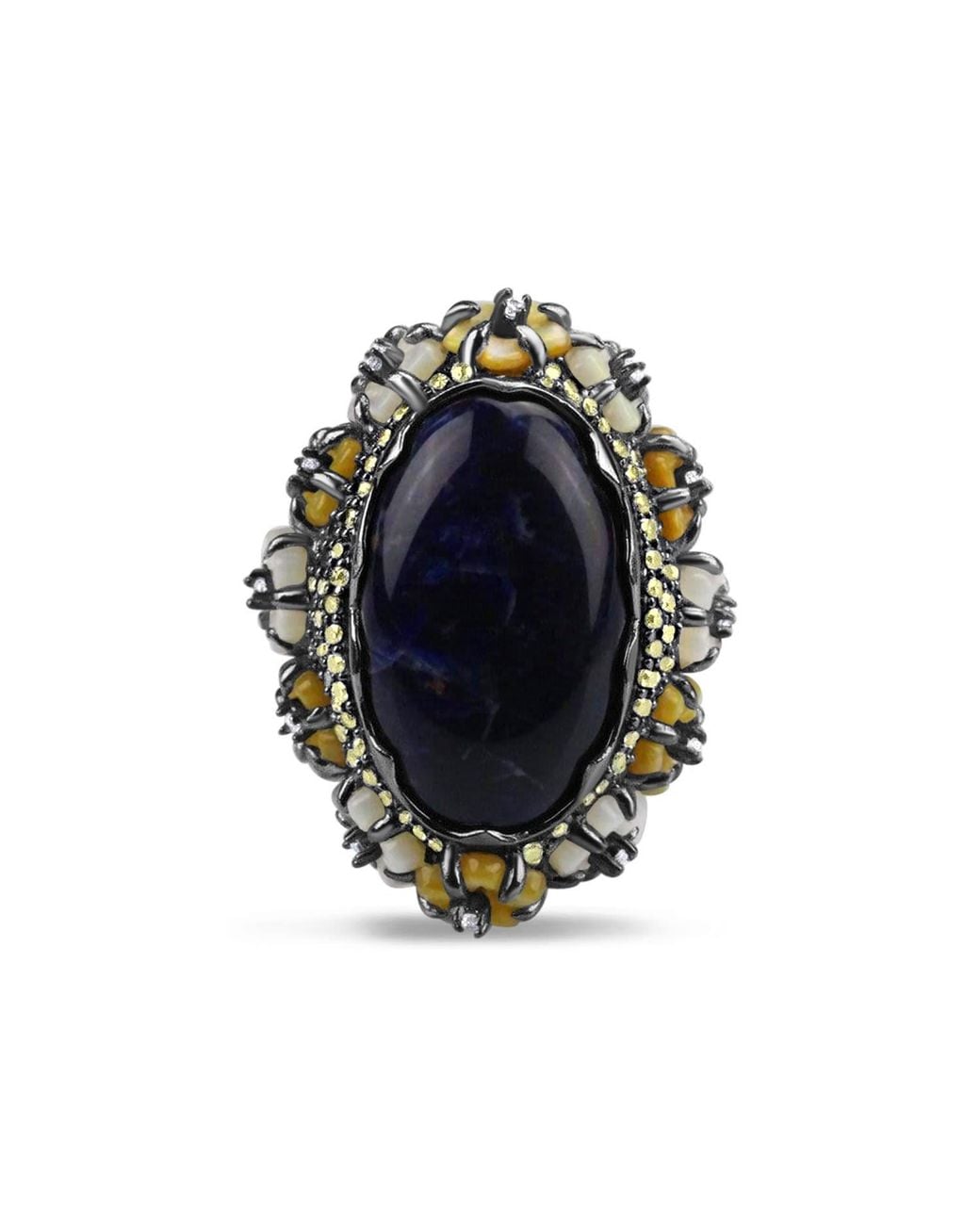 Bellus Domina Blue Shells & Sodalite Cocktail Ring