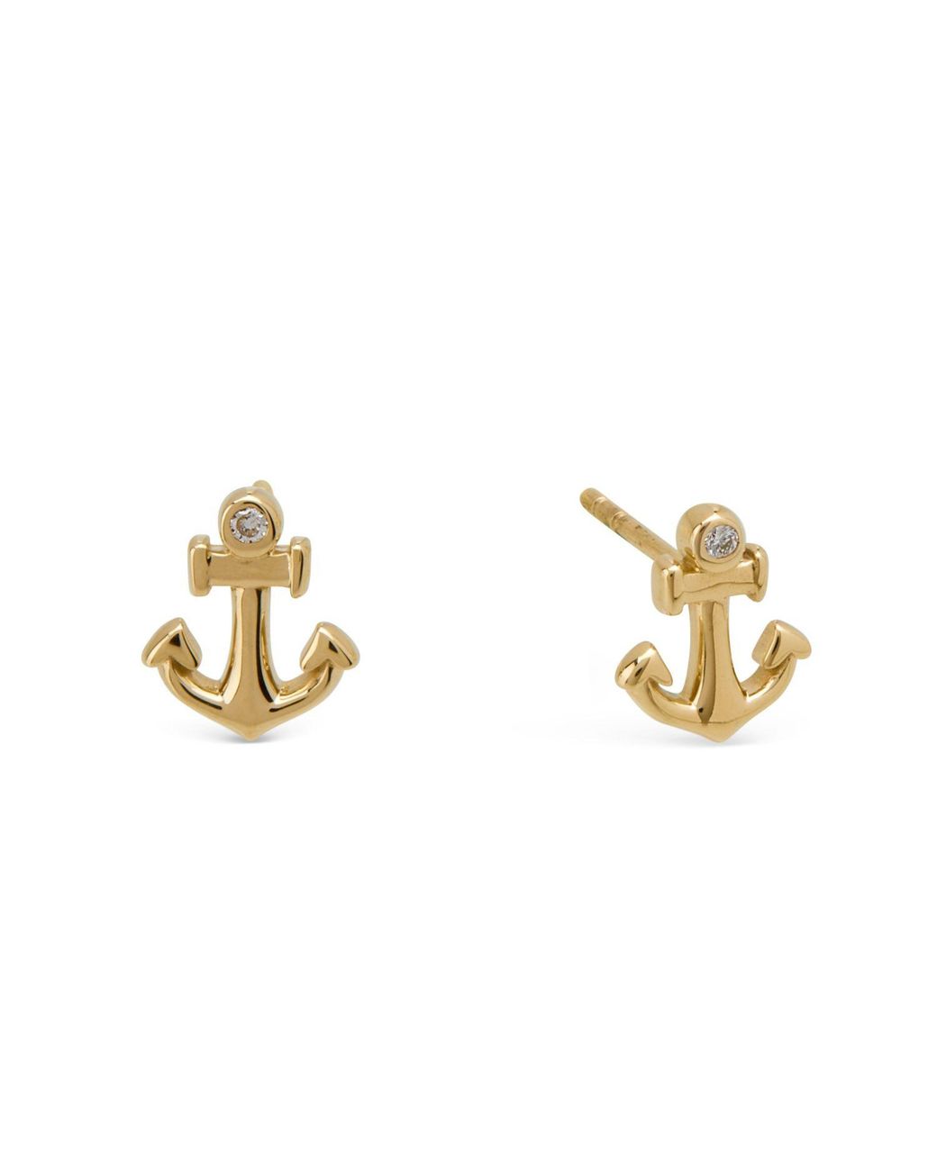 Dolcetto Designs Metallic Spes Anchor Stud Earrings