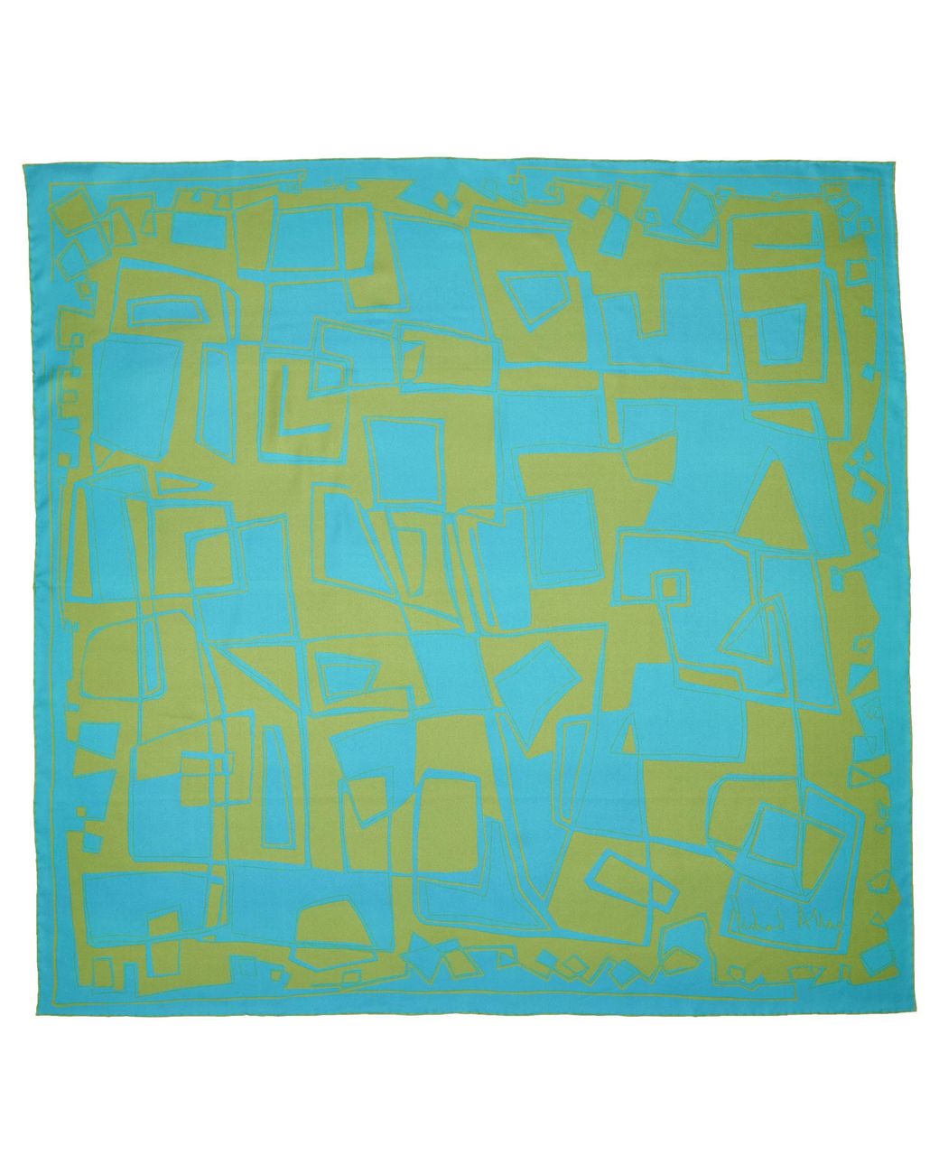 Richard Allan London Blue Hepworth Silk Scarf