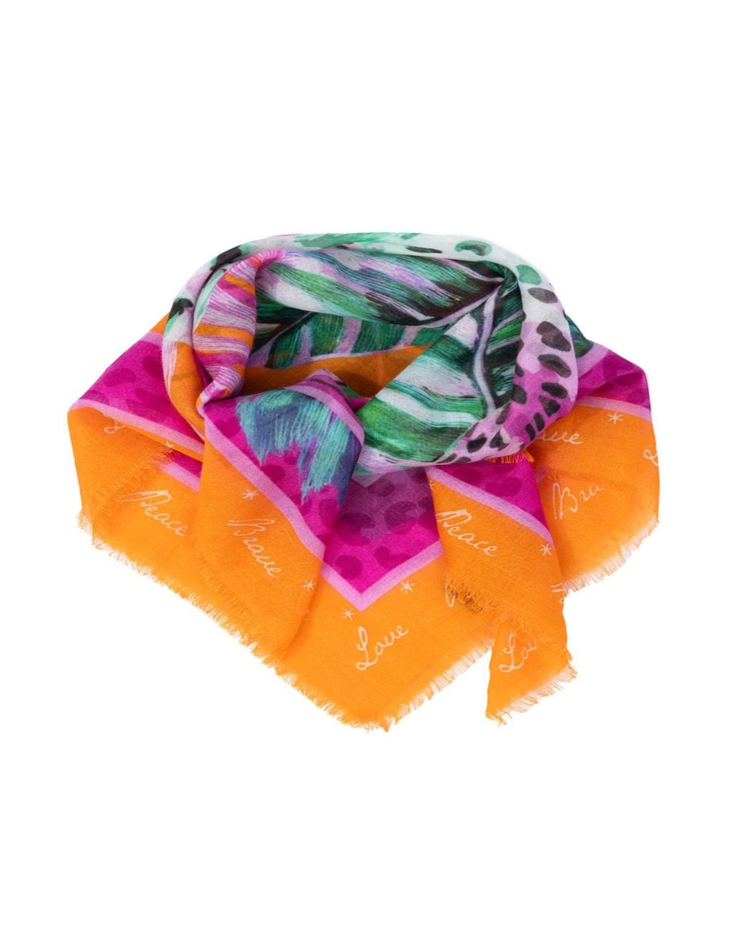 Saachi Pink Eco Luxe Print Leopard Bandana