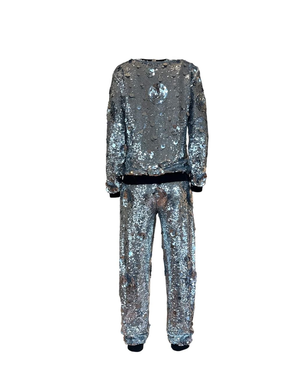Any Old Iron Gray Petal To The Metal Sequin Joggers