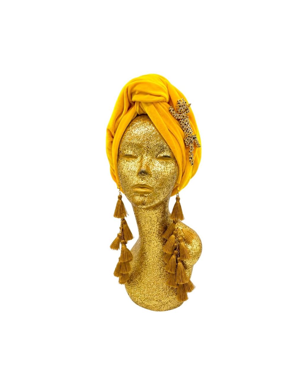 Julia Clancey Yellow Leopardita Sunshine Turban