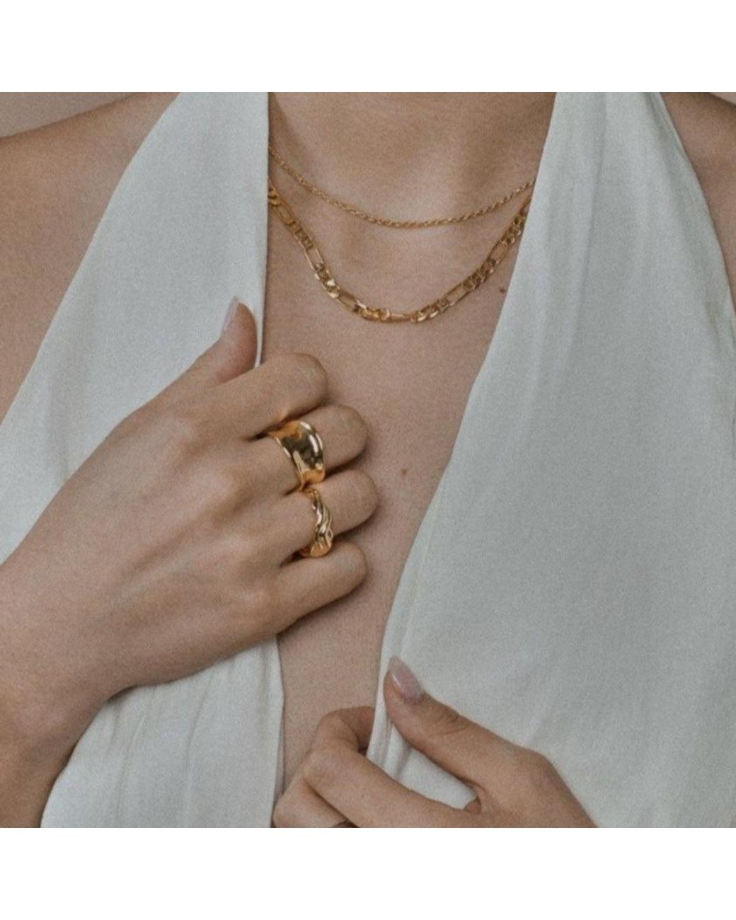 Lait & Lune Metallic Agave Ring