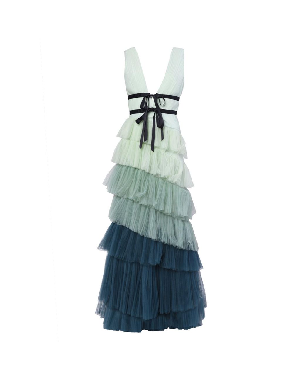 True Decadence Green Ombre Tiered Tulle Maxi Dress | Lyst