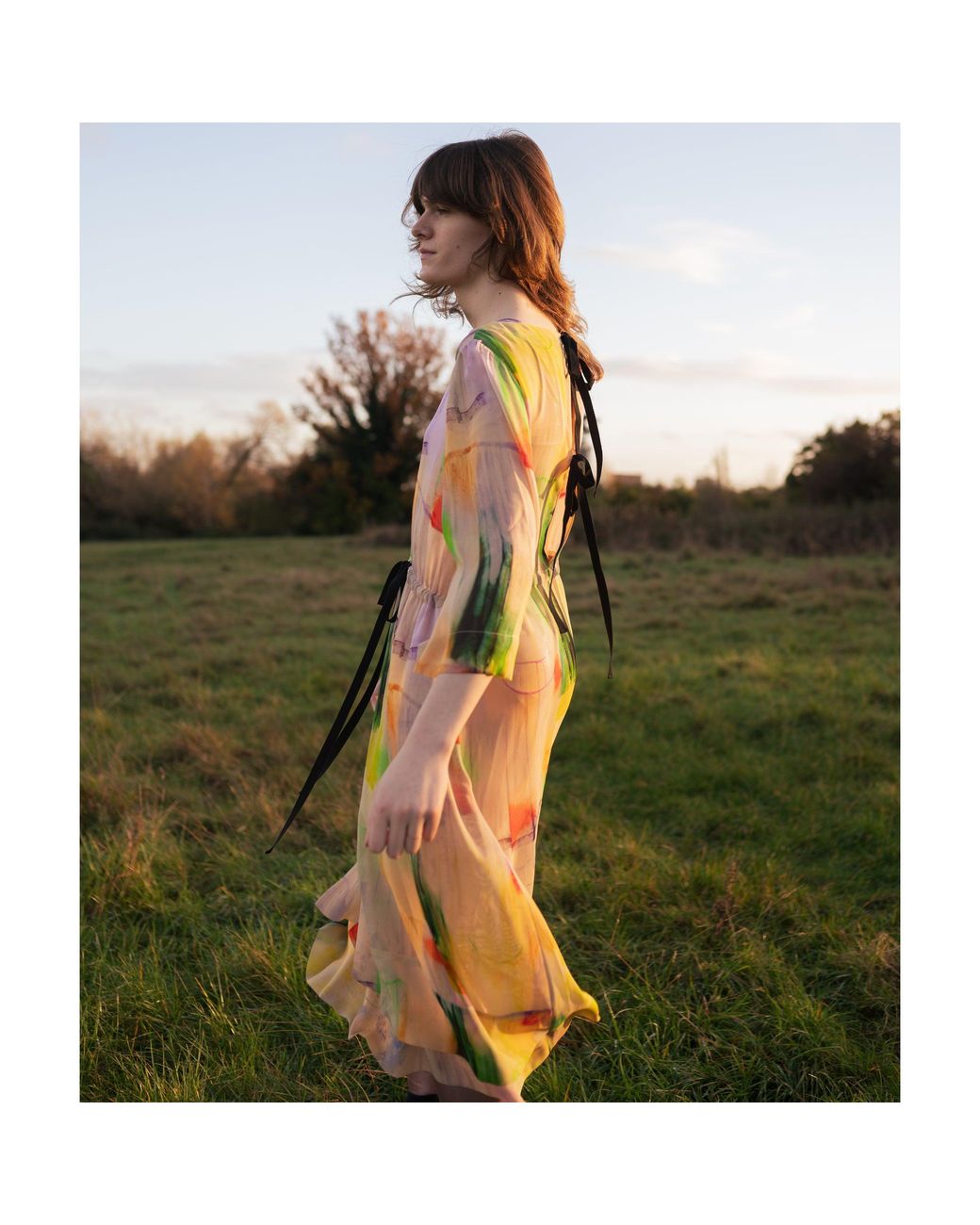 Klements Yellow Solstice Silk Dress