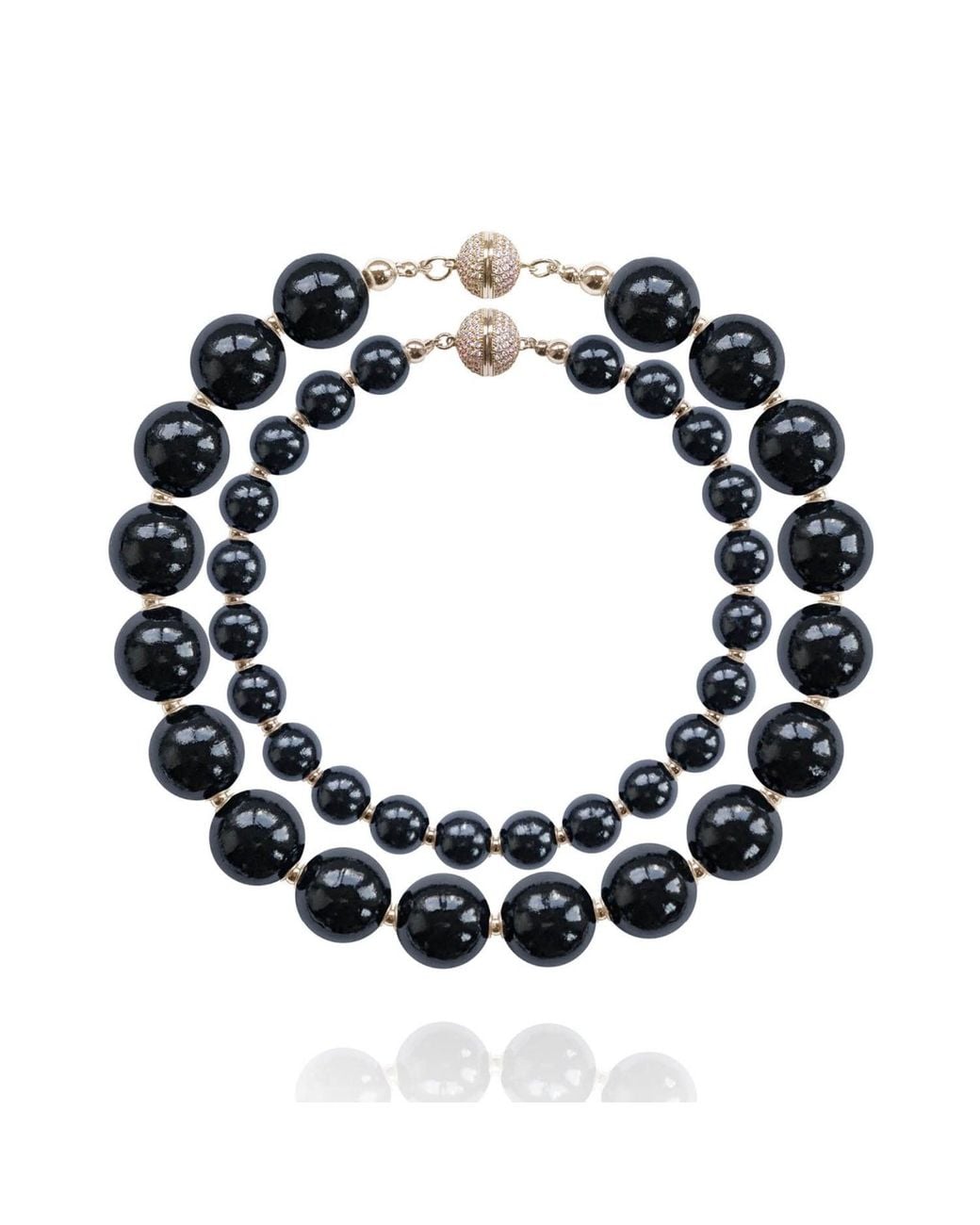 Saule Label Black Siena Duo Necklaces